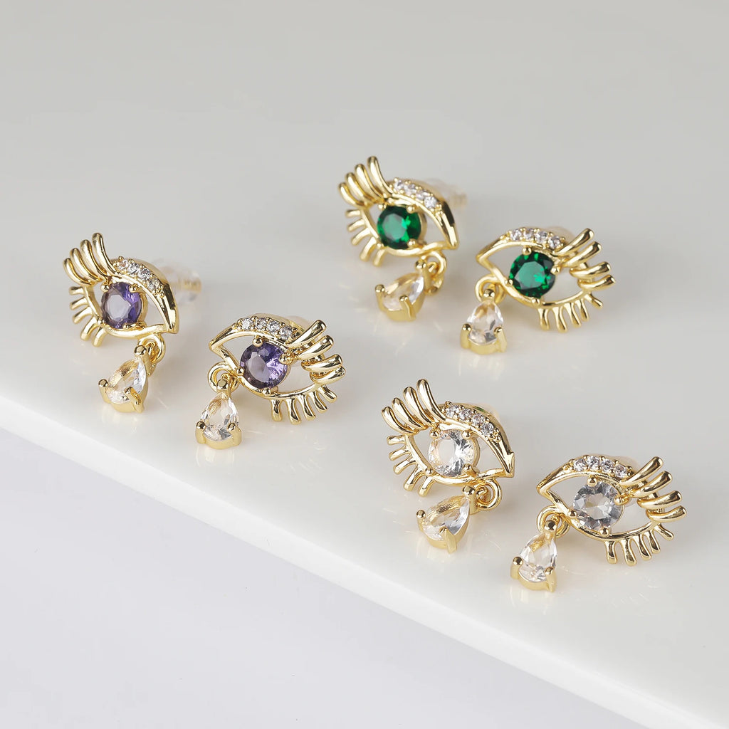 Crystal Evil Eye Earrings