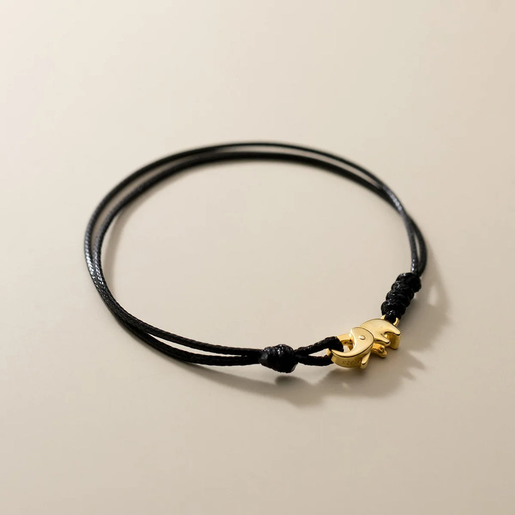 Elephant Charm Thread Bracelet