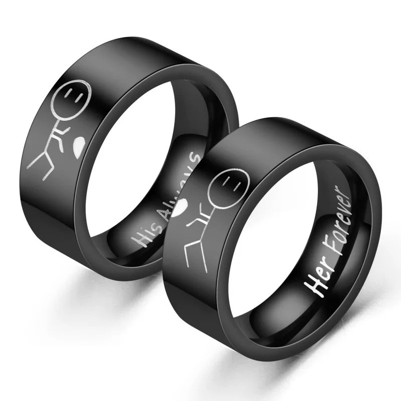 Stickman His & Hers Promise Ring