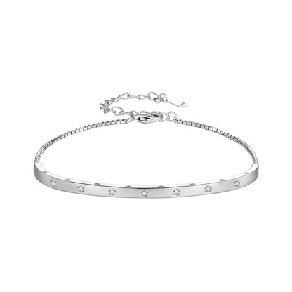 Platinum Plated Bangle Bracelet