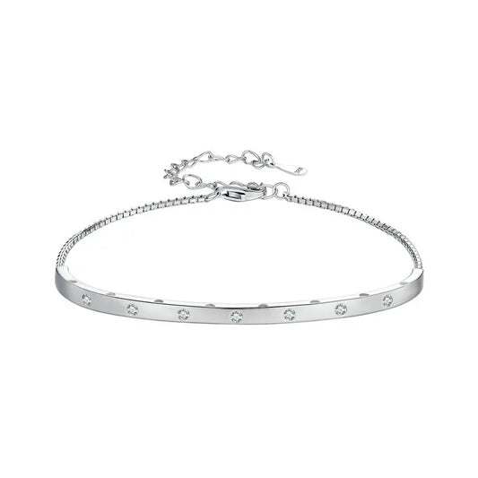 Platinum Plated Bangle Bracelet