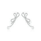 Bow Knot Pearl Earrings