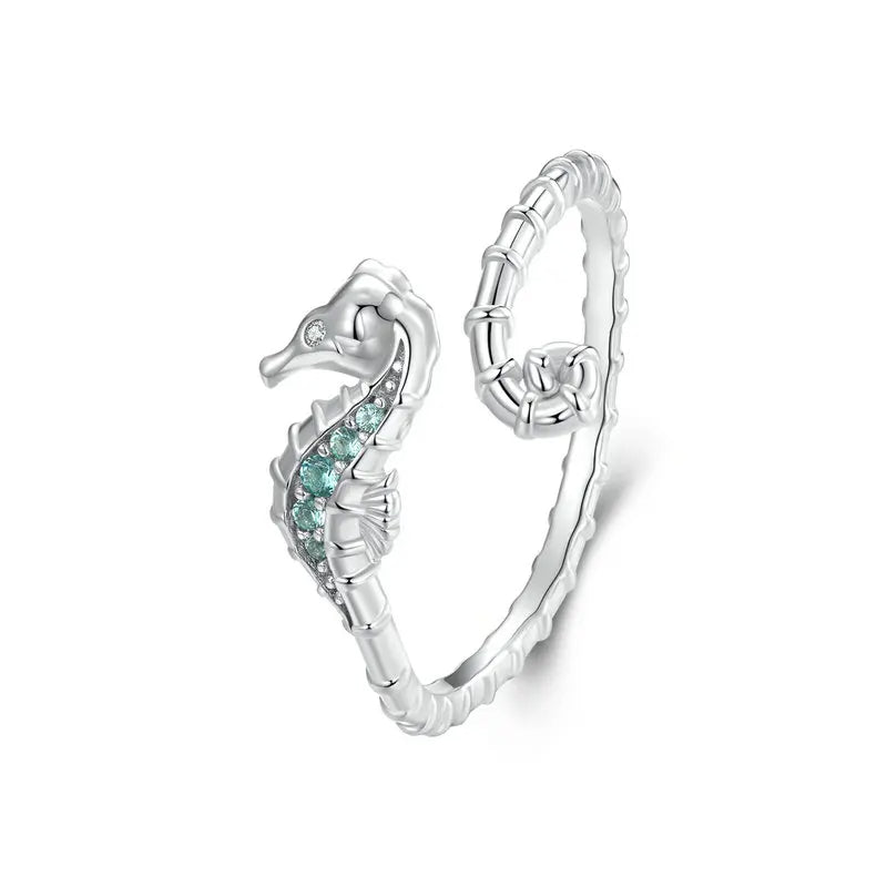 Sterling Silver Seahorse Ring