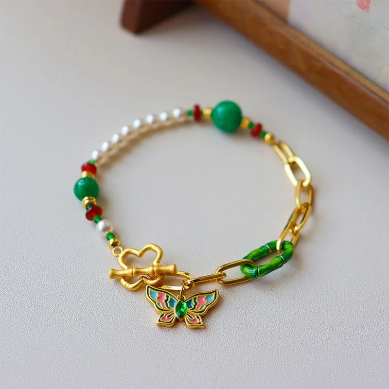 Colorful Enamel Charm Bracelet