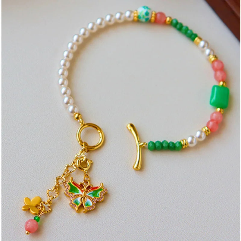 Colorful Enamel Charm Bracelet