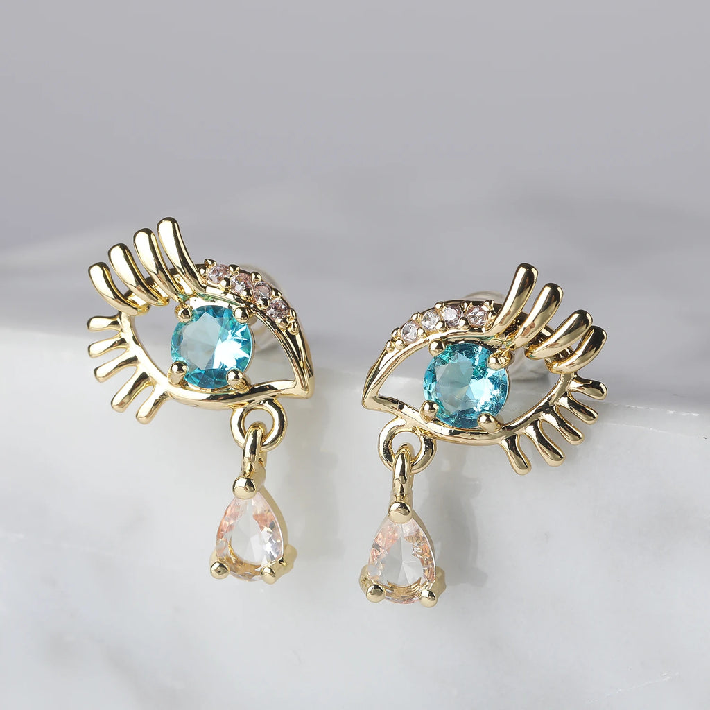 Crystal Evil Eye Earrings