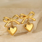 Bowtie Heart Earrings