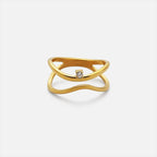 Dainty Solitaire Gold Ring