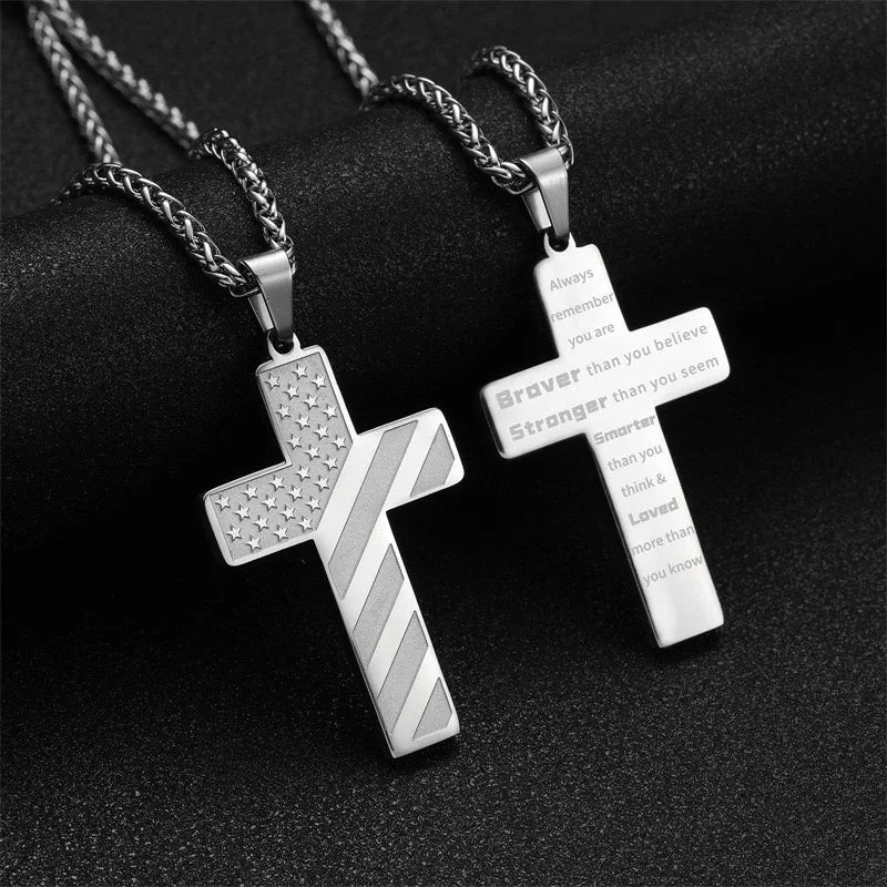 Cross Message Necklace