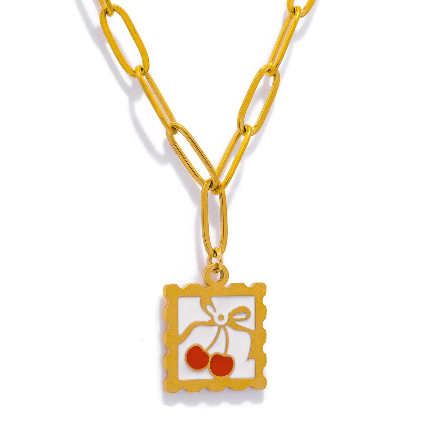 Whimsical Fruit Charm Necklace