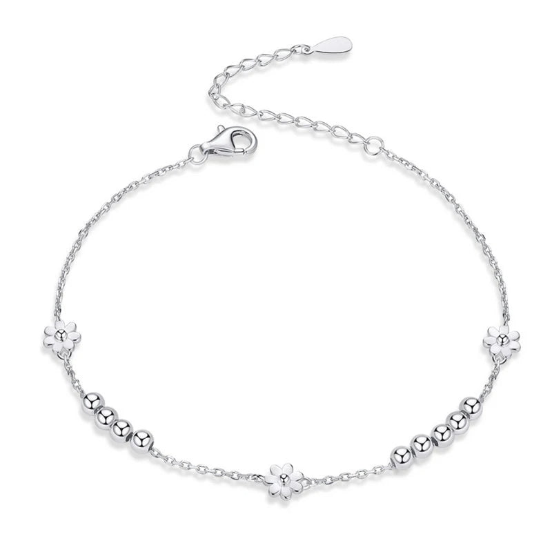 Sterling Silver Daisy Bracelet