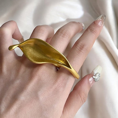 Irregular Leaf Shaped Ring