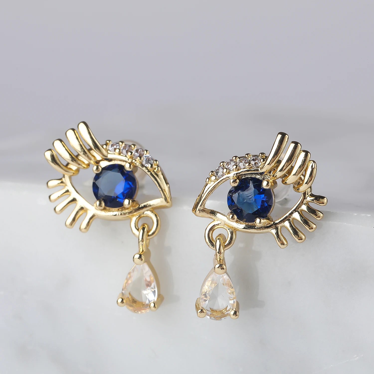Crystal Evil Eye Earrings