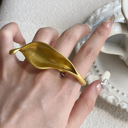 Irregular Leaf Shaped Ring