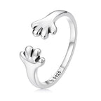 Silver Pet Embrace Ring