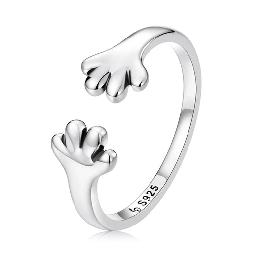 Silver Pet Embrace Ring