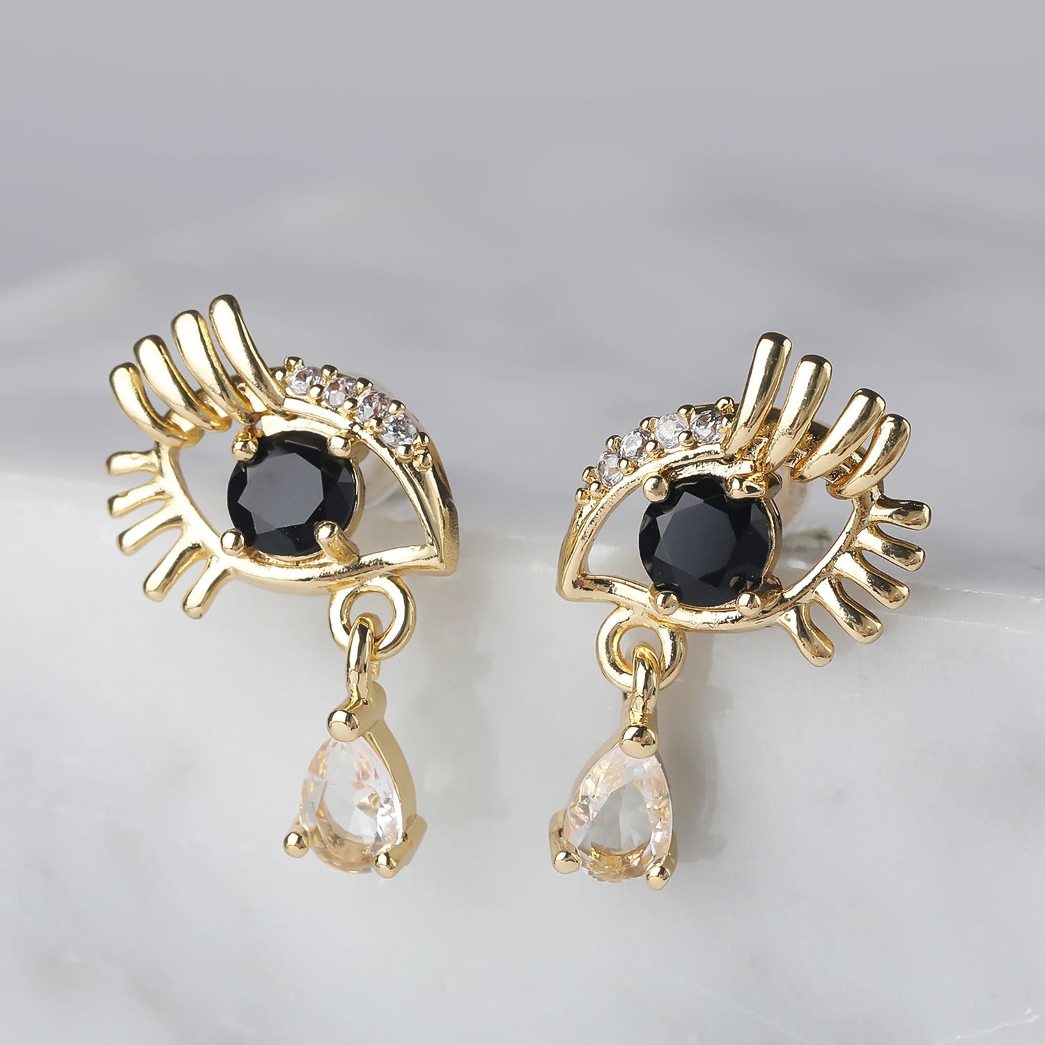 Crystal Evil Eye Earrings