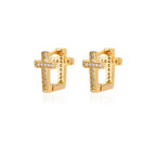 Cross Zircon Earrings