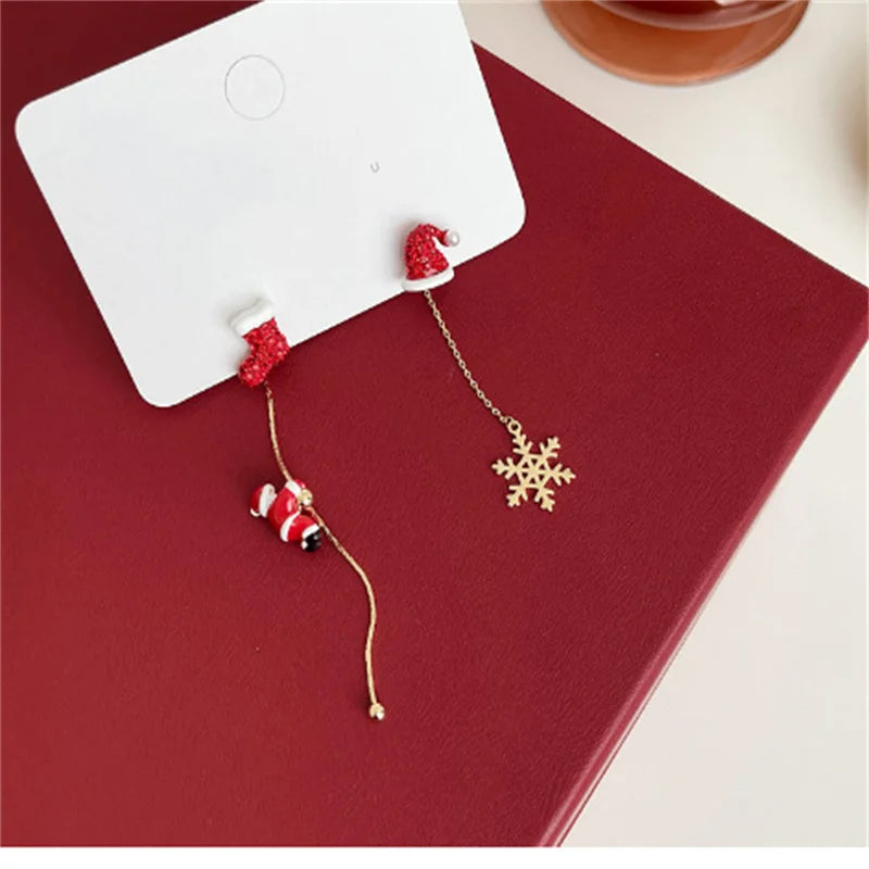 Xmas Santa Drop Earrings