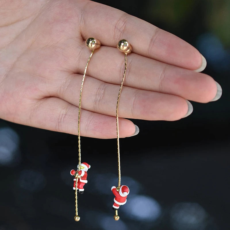 Xmas Santa Drop Earrings