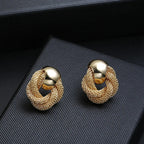 Metallic Twisted Dangle Earrings