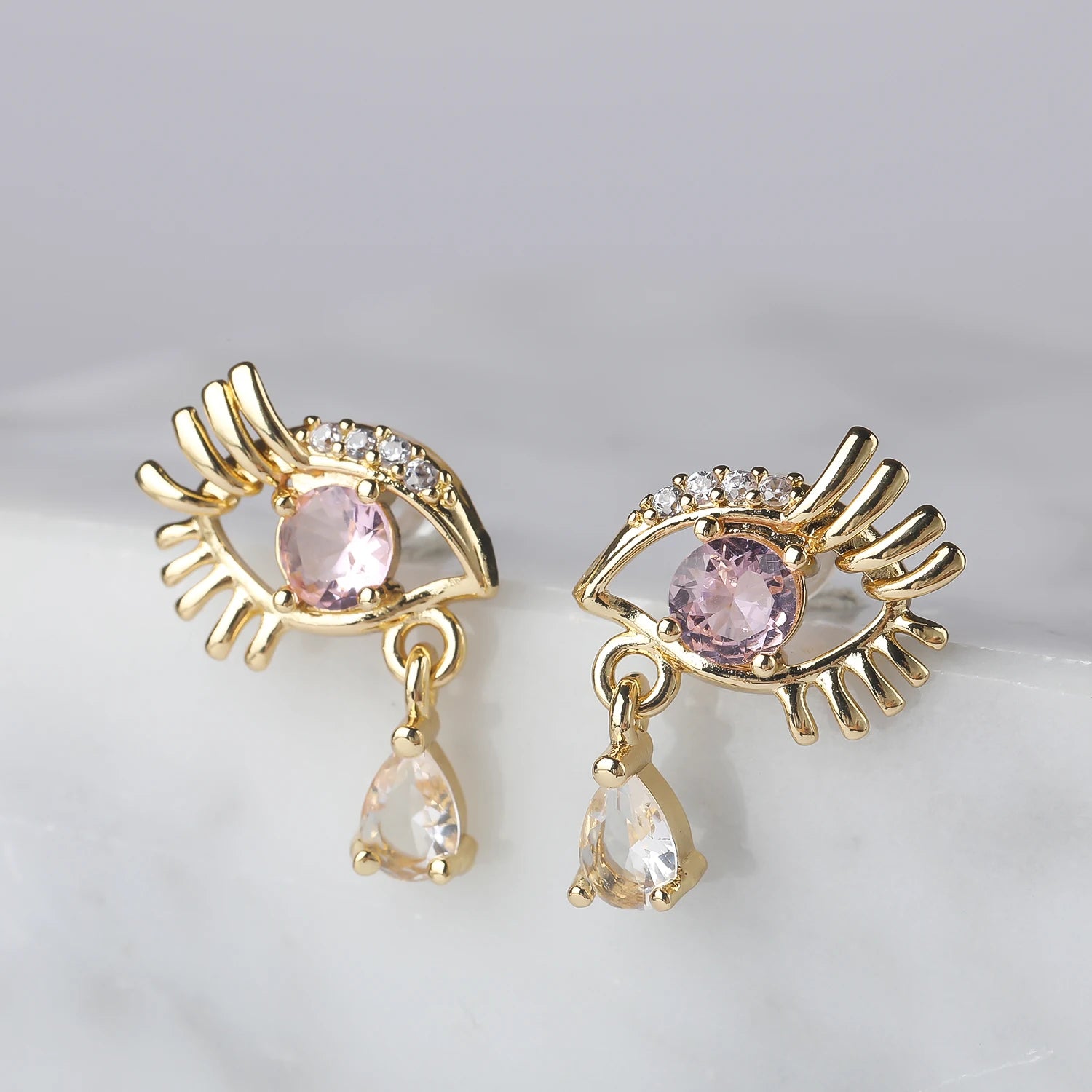 Crystal Evil Eye Earrings
