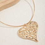 Exaggerated Big Heart Choker Necklace