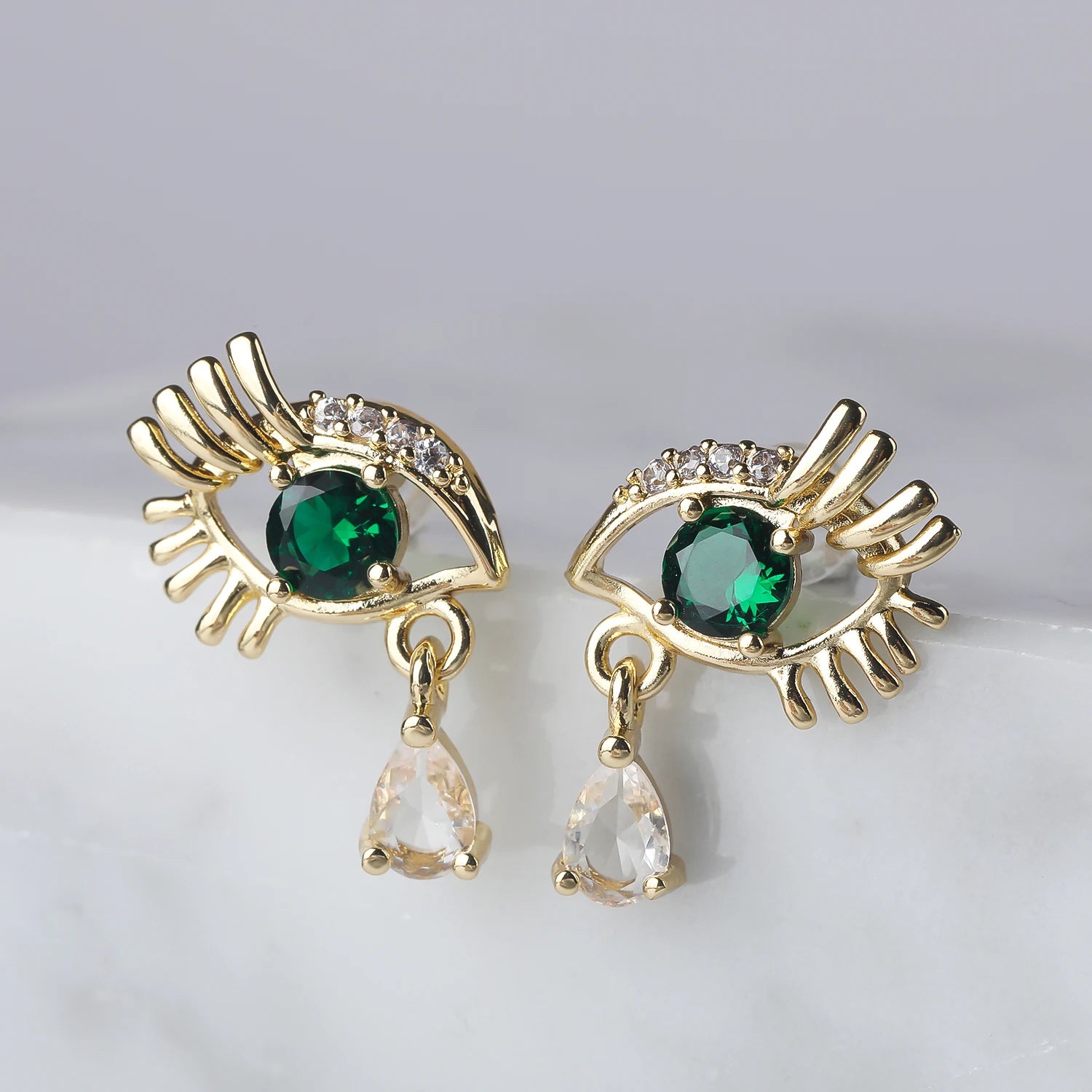 Crystal Evil Eye Earrings