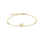 Crystal Initial Letter Bracelet