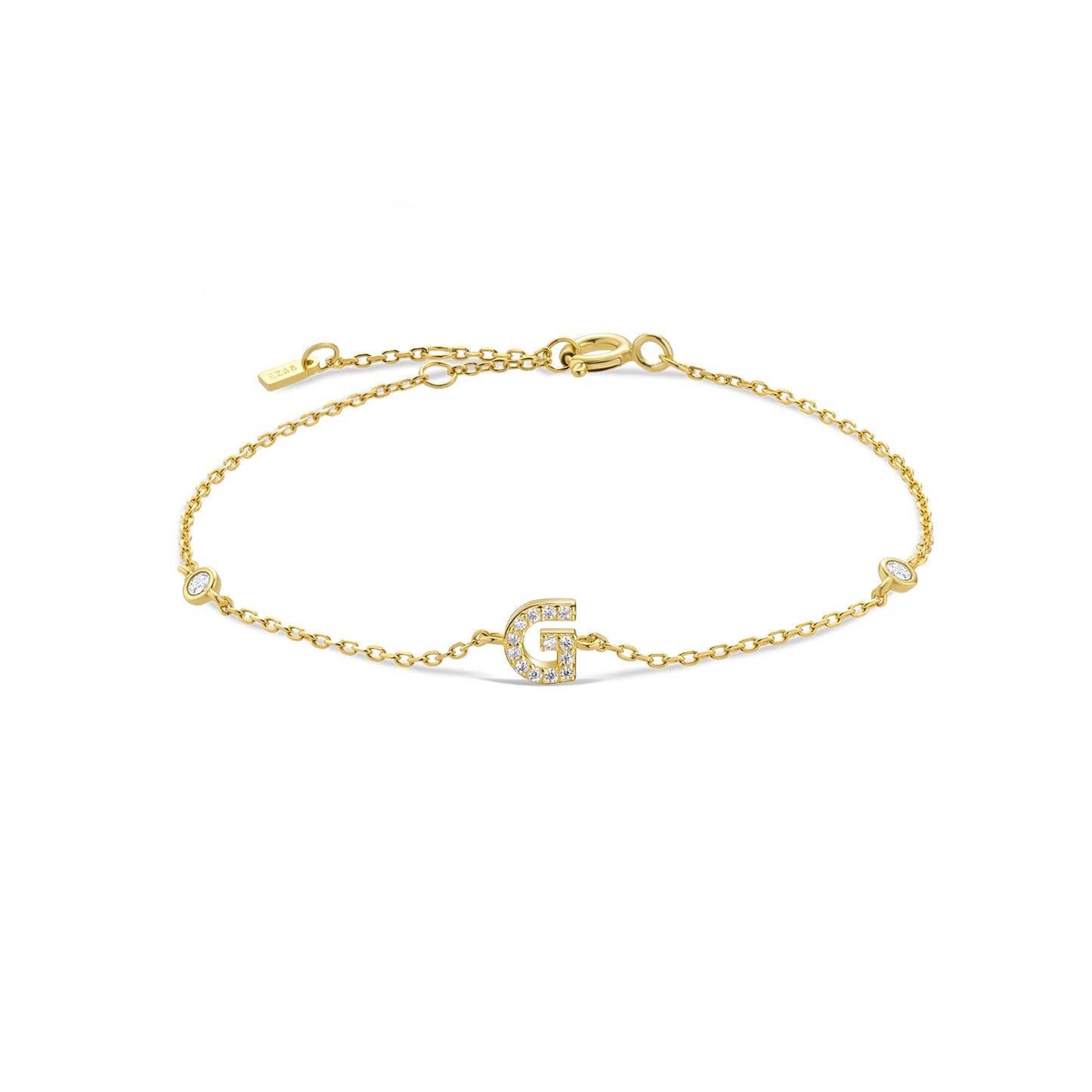 Crystal Initial Letter Bracelet