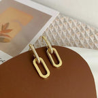 Double Loop Drop Earrings