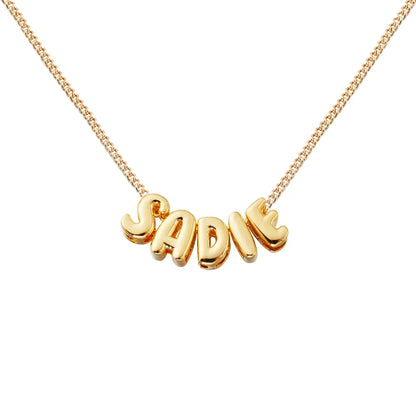 Personalized Bubble Name Necklace