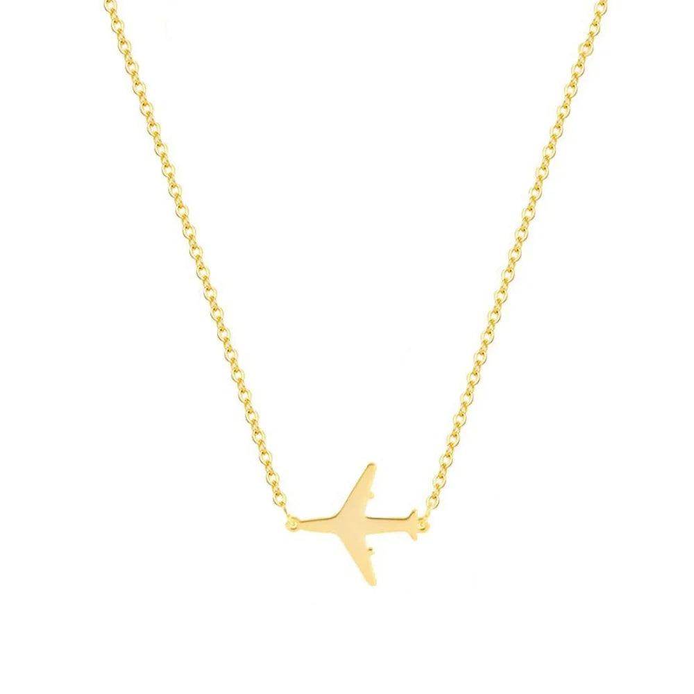 Dainty Airplane Necklace