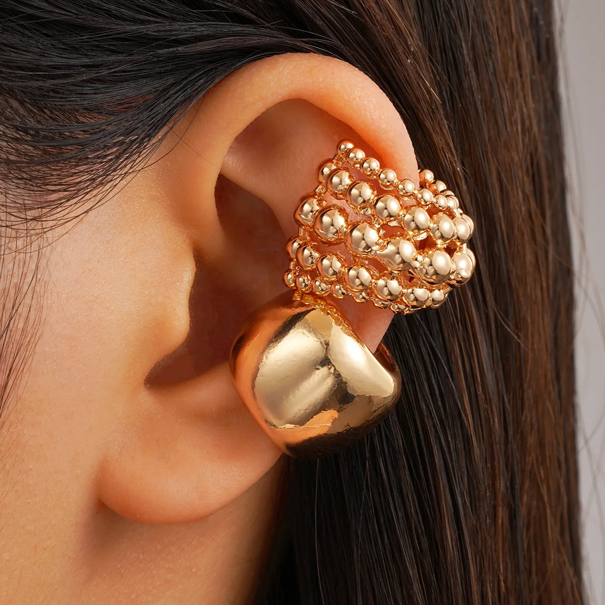 2 PCS Vintage Punk Chunky Earring Set
