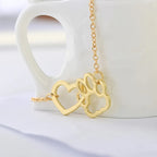 Hollow Dog Paw Necklace