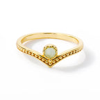 Waterdrop Opal Crown Ring