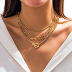 5 PCS Layered Chain Necklace Set