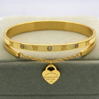 Forever Love Hanging Heart Bracelet