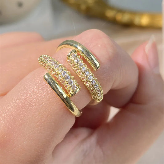 Adjustable Zircon Ring