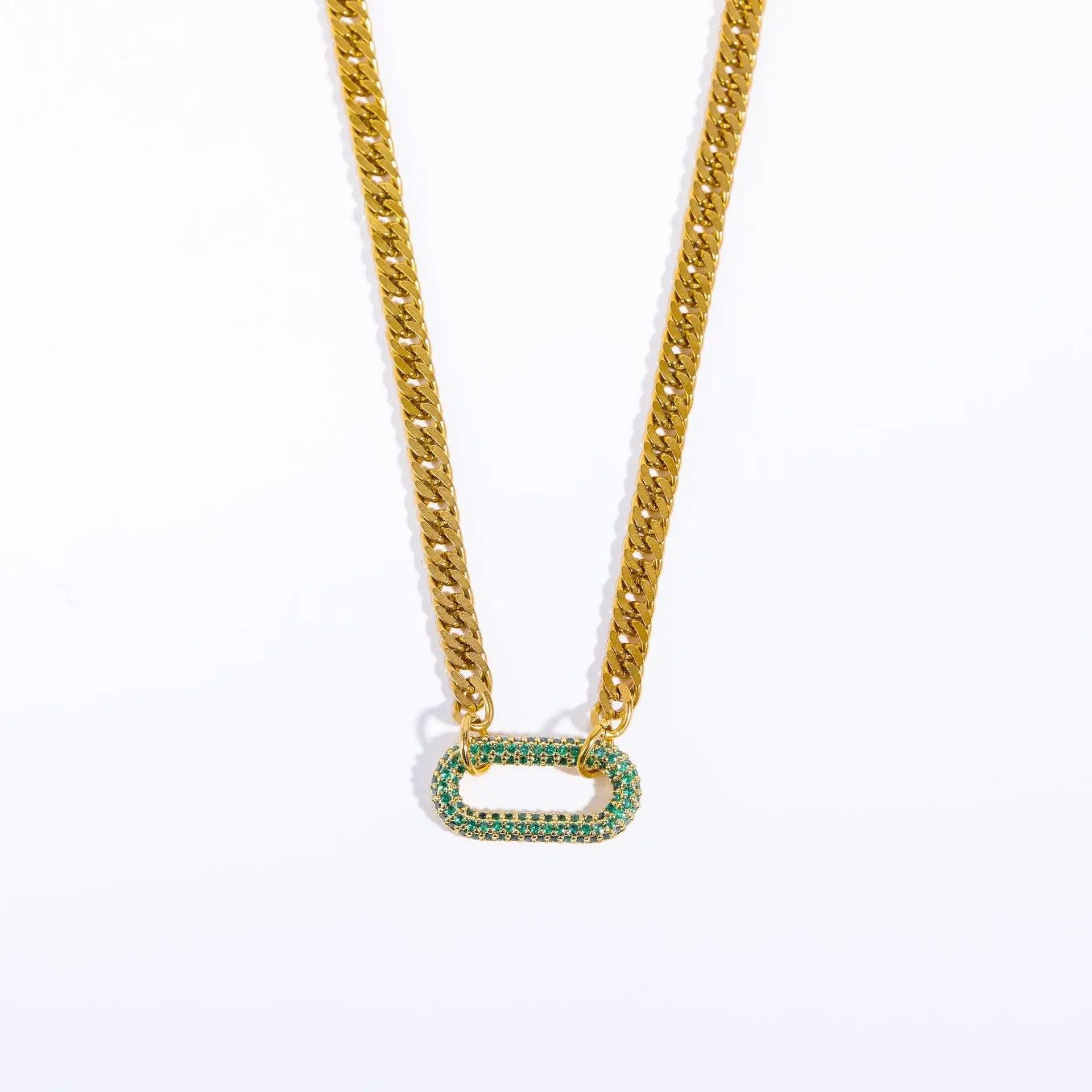 Paperclip Zirconia Necklace