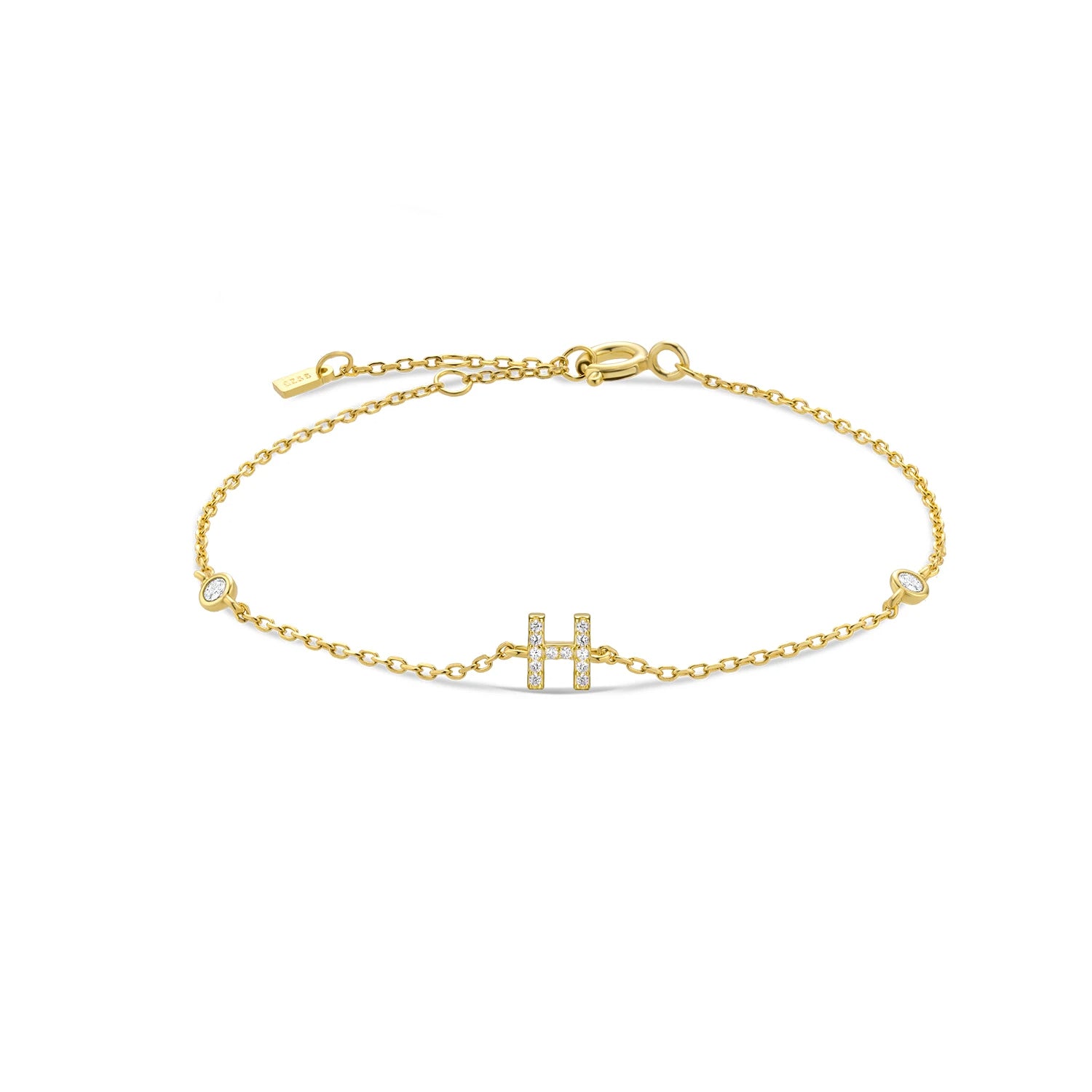 Crystal Initial Letter Bracelet