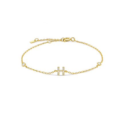 Crystal Initial Letter Bracelet