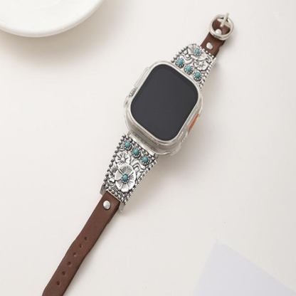 Turqoise Floral Watch Band