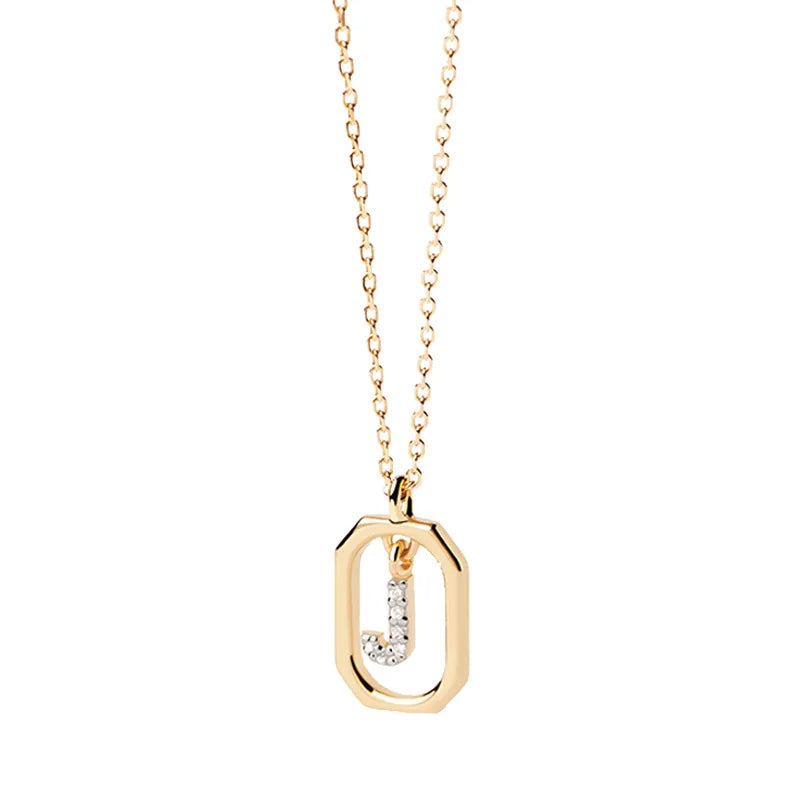 Gold Initial Pendant Necklace