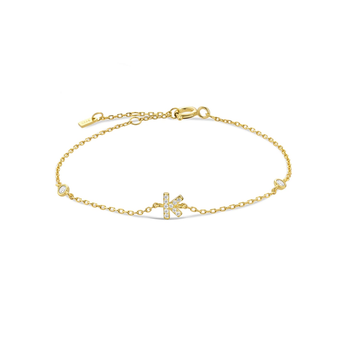 Crystal Initial Letter Bracelet