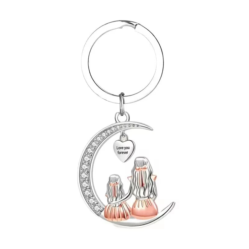 Mom & Daughter Moon Love Necklace