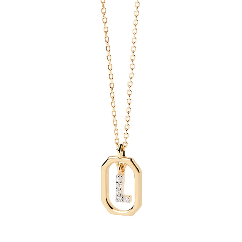 Gold Initial Pendant Necklace