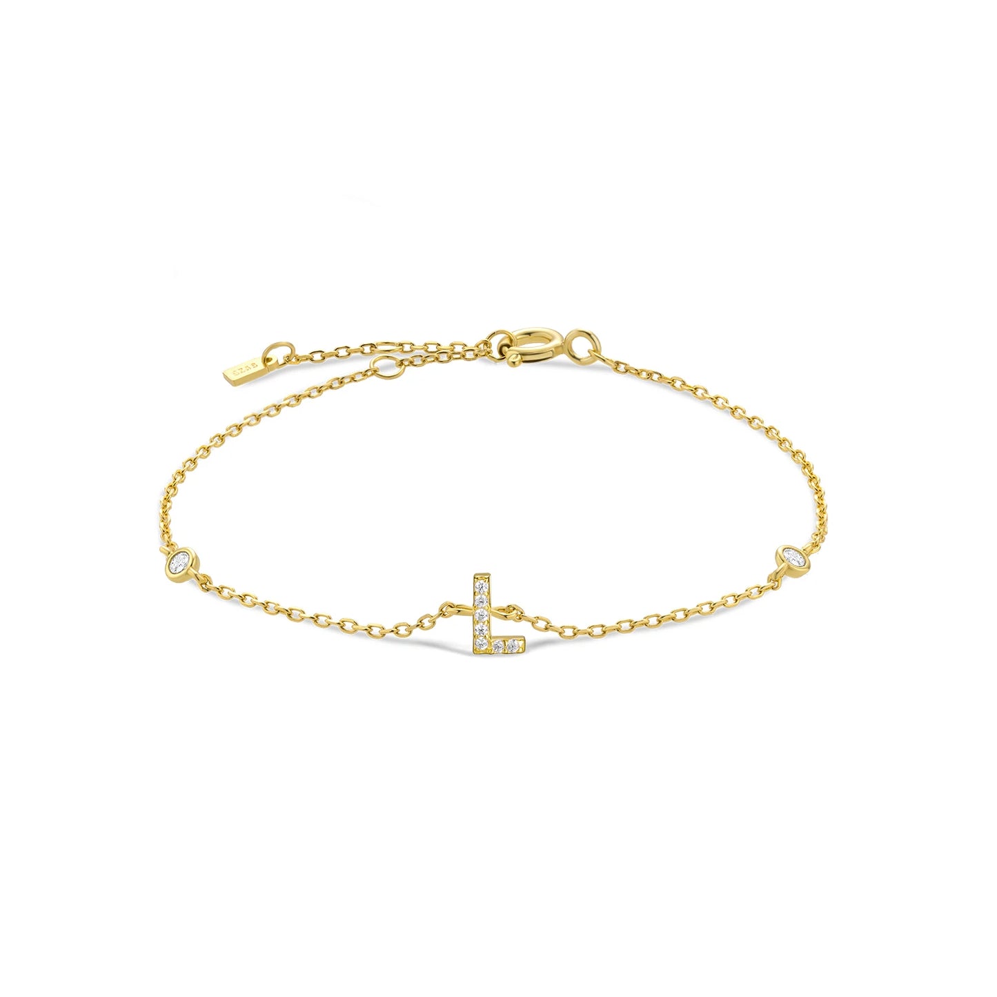 Crystal Initial Letter Bracelet