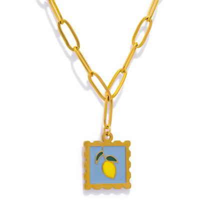 Whimsical Fruit Charm Necklace