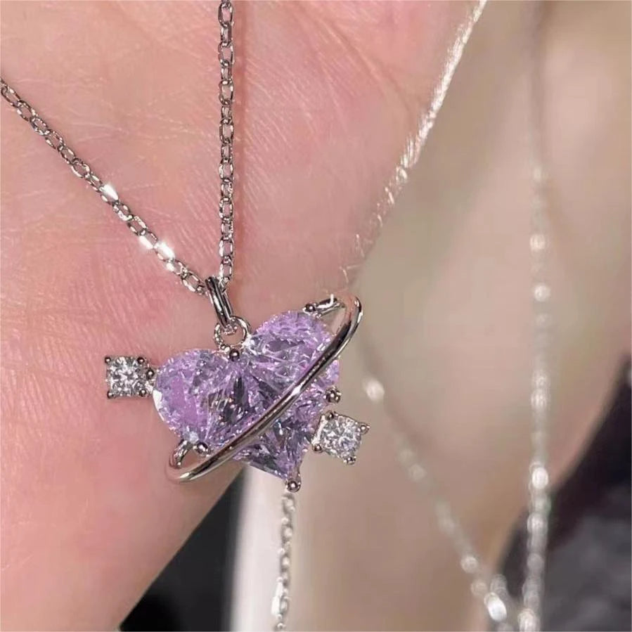 Planet Heart Arrow Necklace